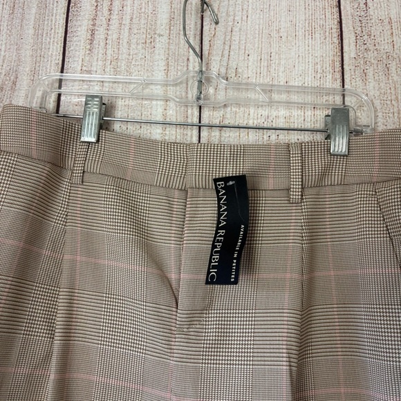 Banana Republic Womens Beige Pants Trousers Herringbone Straight Size 10 - Picture 6 of 12